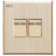 Akij Aura 2 Gang 1 Way Switch image