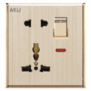 Akij Aura Multi Socket With Switch, 13A image