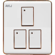 Akij Delight 3 Gang 1 Way Switch image