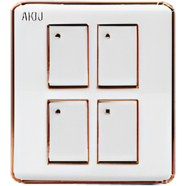 Akij Delight 4 Gang 1 Way Switch image