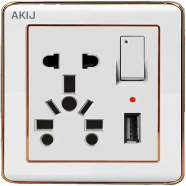 Akij Delight Combination Socket With USB16A image