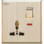 Akij Elegant 3 pin Universal Socket With Switch USB Plus C Type, image