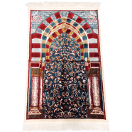Al-Iman Buhara Tekstil Turky Premium Jaynamaz-জায়নামাজ (Multi Color)