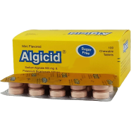 Algicid 500 mg Plus100 mg Chewable 10's Strip Tablet image