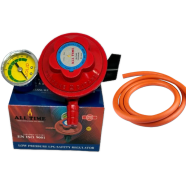 All Time LPG Gas Safety Regulator with 6 Feet Safety Pipe – Leak-Proof Gas Cylinder Regulator for Home Kitchen - (ALT- Hot Package) image