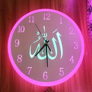 Allah Design Illuminated Wall Clock Roman Numerals Wall Clock with Backlight Modern Night Light Decorative Lighting Clock image