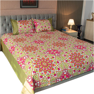 Allora Alpana Print Bedsheet Magenta image