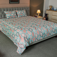 Allora Fallen Leaves Print Bed Sheet image