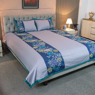 Allora Floral Elegance Embroidery Bedsheet image