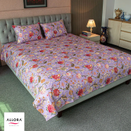 Allora Floral Whisper Printed Bed Sheet image