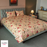 Allora Floral Whisper Printed Bed Sheet image