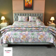 Allora Watercolour Flora Comforter Bedding Set – 5 Pcs image