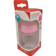 Alpha Baby Feeding Bottle with Silicone Nipple 60ml - Pink - AB-BTL-001