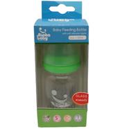 Alpha Baby Feeding Bottle with Soft Silicone Nipple 50ml (Glass) - Green - AB-104021WB