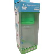 Alpha Baby Feeding Bottle with Soft Silicone Nipple 9OZ/250ml - Green - AB-102091WB