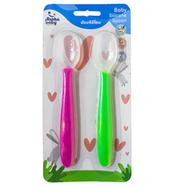 Alpha Baby Silicone Spoon 2 Pcs(Pink - Green) - AB-211002BC