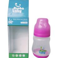 Alpha Baby Wide-Neck Baby Feeding Bottle 150ml (Pink) - AB-102051WB