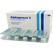 Alphapress 2 mg Tablet 10's Strip image