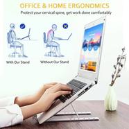 Aluminum Alloy Adjustable Portable Folding Notebook Stand Foldable Laptop Stand image
