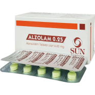 Alzolam 0.25 mg Tablet 10's Strip image