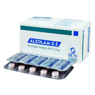 Alzolam 0.5 mg Tablet 10's strip image