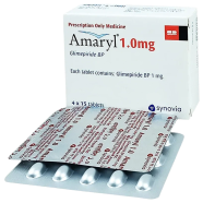 Amaryl 1 mg Tablet 15's Strip image