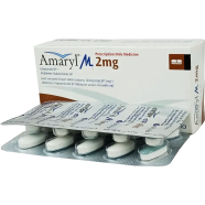 Amaryl M 2 mg, 500 mg Bilayer Tablet 10's Strip image