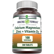 Amazing Formulas Calcium Magnesium Zinc D3 -300 Tablets image