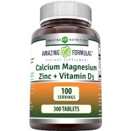 Amazing Formulas Calcium Magnesium Zinc Plus Vitamin D3-300 Tablets image