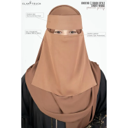 Glam Touch Ameera - Saudi Style Double Part Short Niqab | image