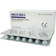 Amlocard 5 mg Tablet 14's Strip icon