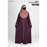 Glam Touch Amreen Piping Abaya | Wine image