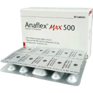 Anaflex Max 500 Mg, 20 Mg Tablet 10'S Strip image