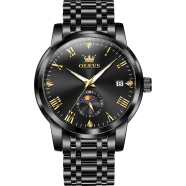 Analog Mens Luxury Stainless Steel Watch For Men Black image