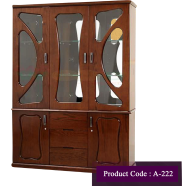 AndorMahal Furniture Classic Three Door Showcase (Medium) Made Of MDF Board image