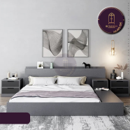 Andormahal (MDF) Bed(Box) (Semi Double-5ft/7ft) (With two Bed side Table) C-19g image