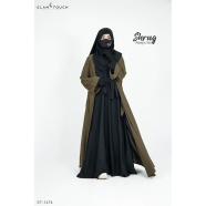 Anika Cape Style Abaya Gown | Onion-Pink image