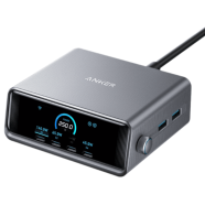 Anker Prime 250W GaN USB C Charging Station With LCD And 6-Port Smart Control image