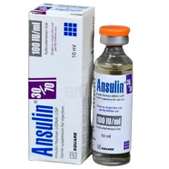 Ansulin SC Injection 30 Percent 70 Percent In - 100 IU/ml (10 ml vial) image