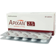 Apixan 2.5 mg Tablet 10's Strip image