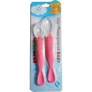 Apple Bear Double Spoon Bowl Pink image