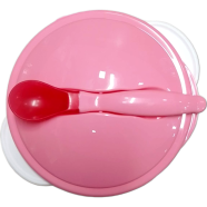Apple Bear Single Spoon Bowl Pink 1 Pcs image
