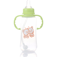 Applebear Baby Milk Feeding Plastic Straw Bottle With Handle 280 ml image