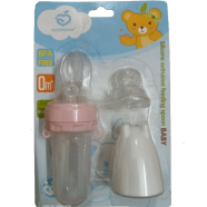 Applebear Silicone Extrusion Feeding Spoon Feeder for 0 month Plus Baby Food and Juice Feeder image