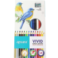 Apsara ViViD Premium and Vibrant Round Color Pencils – 14 Shades