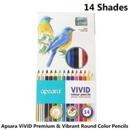 Apsara ViViD Premium and Vibrant Round Color Pencils – 14 Shades image