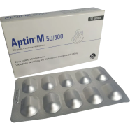 Aptin M 50 mg, 500 mg Tablet 10's Strip image