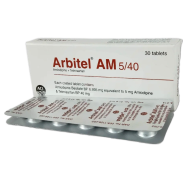 Arbitel AM 5 mg, 40 mg Tablet 10's Strip image