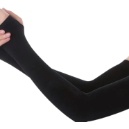 Arm Hand Sleeve 1 Pair Thumb Hole Shape UV Sun Protection Unisex Breathable Outdoor Sports Soft And Light Weight Opp Bag Packaging image