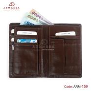 Armadea Buffelo Leather Semi Long Wallet Chocolate image